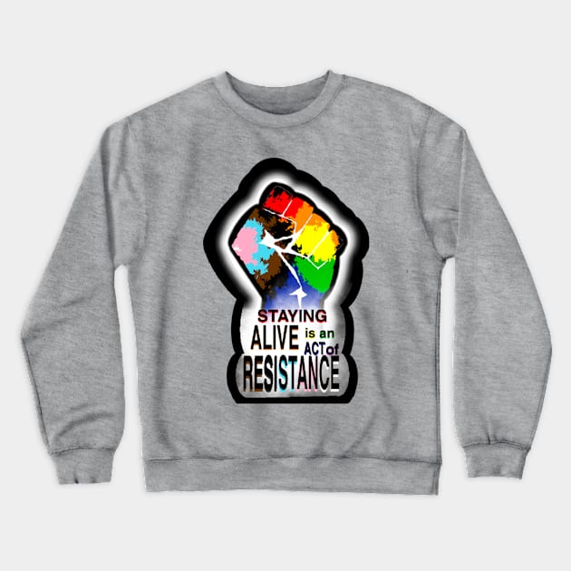 Queer Resistance Crewneck Sweatshirt by The Accessibility Enby